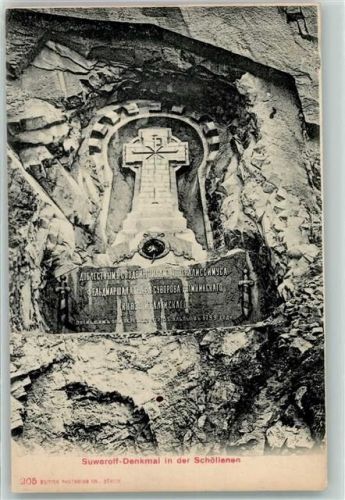 Schöllenen 1907 - Suworof Denkmal