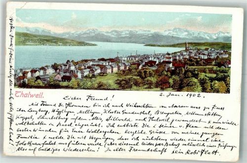 8800 Thalwil 1902 Lithographie