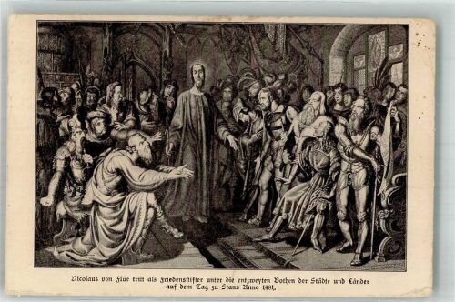 6370 Stans 1918 Gebrauchsspuren Nicolaus von Flüe anno 1481