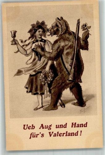 3000 Bern Berne Lithographie / Künstlerkarte Schützenfest Cenentar Wettschießen 1919 Bär vermenschlicht