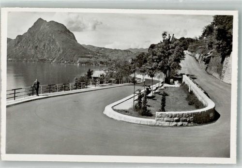 6978 Gandria Foto AK Lago di Lugano Neue Straße