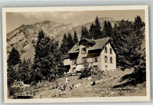 8753 Mollis Foto AK Pension Ferienheim Neumünster auf Kennealp