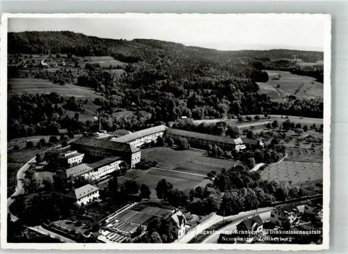 8125 Zollikerberg 1953 Foto AK Fliegeraufnahme Krankenhaus Diakonissenanstalt Neumünster