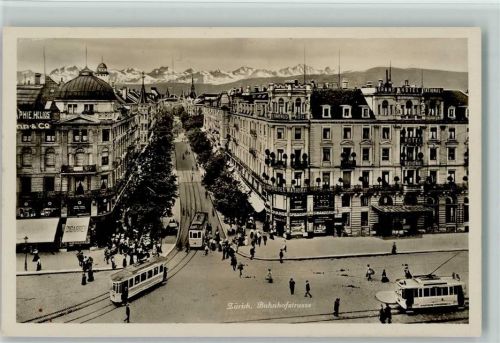 8000 Zürich 1928 - Bahnhofstrasse Tram