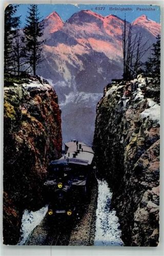 3860 Brünig Foto AK Bergbahn Brünigbahn Passhöhe