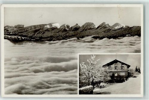 8497 Fischenthal - Winter Hörnli Kulm die Rigi des Züricher Oberlandes Berggasthaus Hörnli