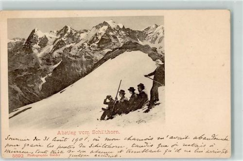 Schilthorn Mürren Gebrauchsspuren Abstieg per Schlitten