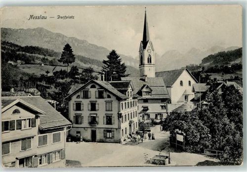 9650 Nesslau 1908 - Dorfplatz