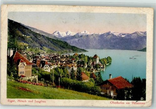 3653 Oberhofen am Thunersee Gebrauchsspuren Eiger Mönch Jungfrau