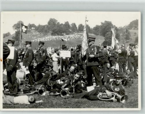 8592 Uttwil Foto AK Uniform Musikverein Ort handschriftlich