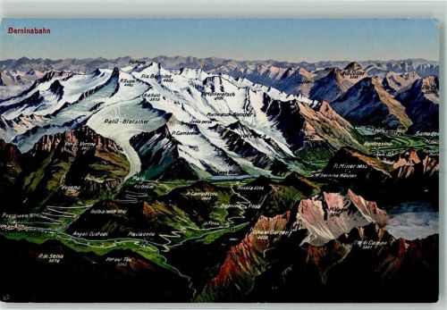 Berninabahn - Stempel Belvedere Alp Grüm