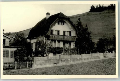9620 Lichtensteig Privatfoto AK Wohnhaus Ort handschriftlich