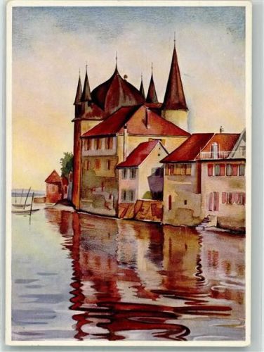 8266 Steckborn Künstlerkarte Turmhof Schloss