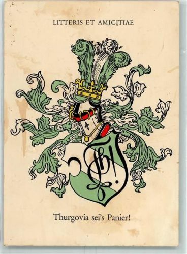 8500 Frauenfeld Gebrauchsspuren Wappen Thurgovia AK