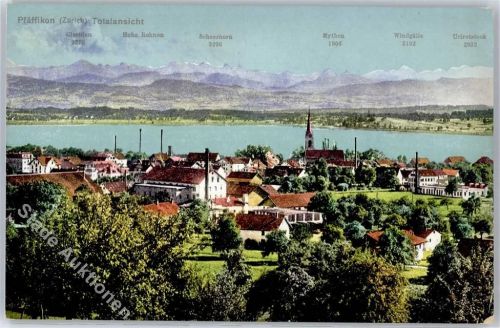 8330 Pfäffikon ZH - Blick auf Clariden, Hohe Rohnen, Scheerhorn, Mythen, Windgälle, Urirotstock