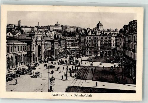 8000 Zürich - Bahnhofplatz Litfaßsäule