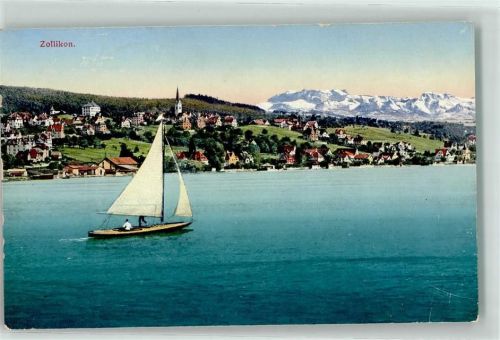 8702 Zollikon 1918 - Segelboot