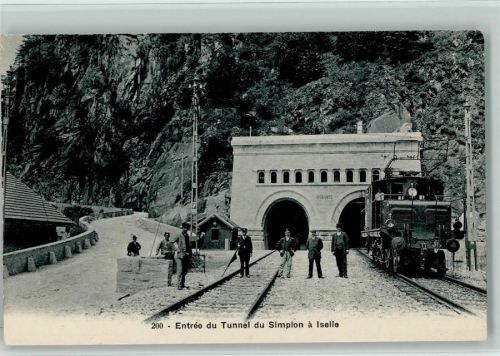 Entree du Tunnel du Simplon a Iselle, Eisenbahn AK