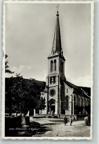 2088 Cressier NE 1949 Foto AK Kirche