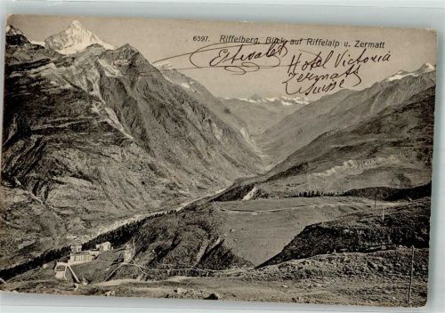 Riffelberg 1912 Foto AK Riffelalp Zermatt