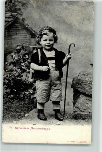 6454 Flüelen 1906 - Schweizer Sennenjunge Ort lt. Stempel