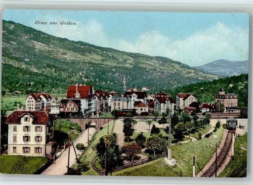 6410 Goldau 1913 - Schöne Ansicht mit Bergbahnen, Verlag Speck 865 AK
