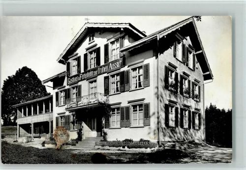9621 Oberhelfenschwil 1983 Gebrauchsspuren Gasthaus zur frohen Aussicht AK Schürfstelle