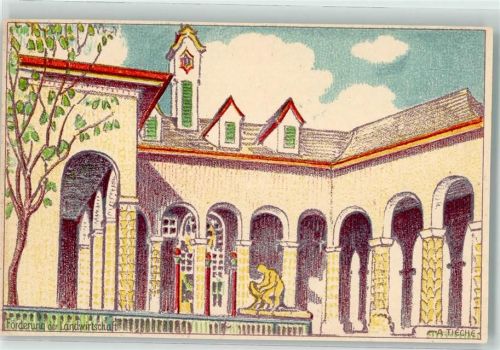 Bern Berne 1914 Künstlerkarte Landesausstellung Förderung der Landwirtschaft sign. A.Tieche Offizielle Künstlerpostkarte No.2