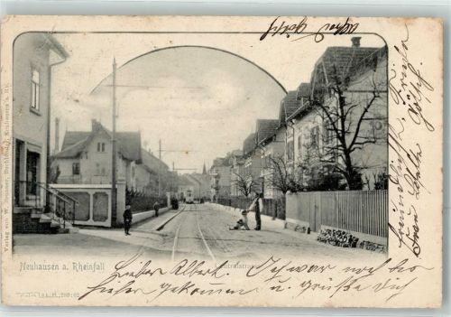 8212 Neuhausen am Rheinfall 1906 Gebrauchsspuren Centralstrasse