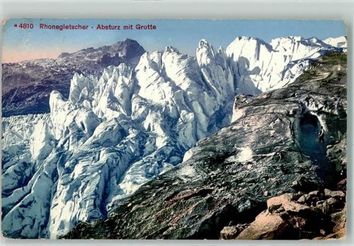 Rhonegletscher 1913 - Absturz mit Grotte