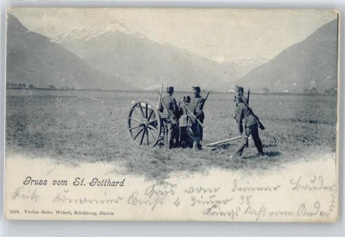 St Gotthard - Soldaten, Kanone