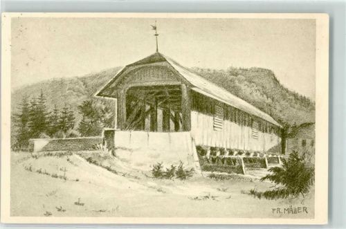 3123 Belp - Hunzikenbrücke sign. Fr Mäder