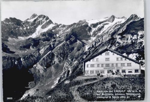 9057 Weissbad - Berggasthaus Ebenalp, Meglisalp, Altmann, Rotsteinpaß, Lisengrat, Säntis