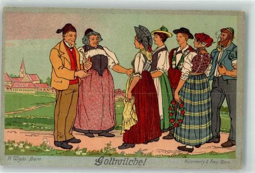 3000 Bern Berne Künstlerkarte Landesausstellung 191 Nr.1 sign. P.Wyss