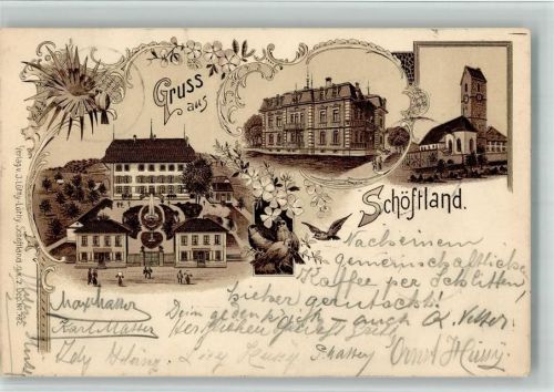 5040 Schöftland 1898 BOAKC Lithographie Kirche Verlag Künzli Nr 782