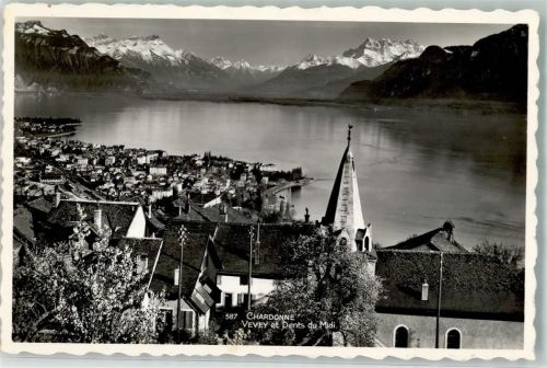 1803 Chardonne Foto AK Vevey Dent de Midi Foto Perrochet