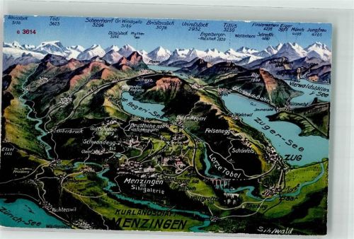 6313 Menzingen - Landkarte Kurlandschaft