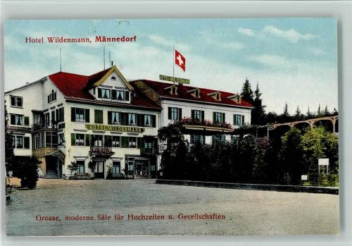 8708 Männedorf 1918 - Hotel Wildemann , gute Erhaltung AK