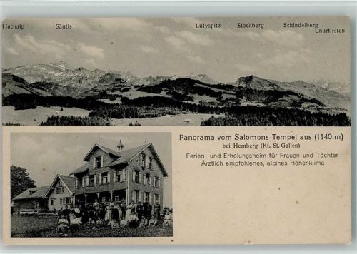 9633 Hemberg - Panorama vom Salomons-Tempel aus Ferienheim Gruppenfoto