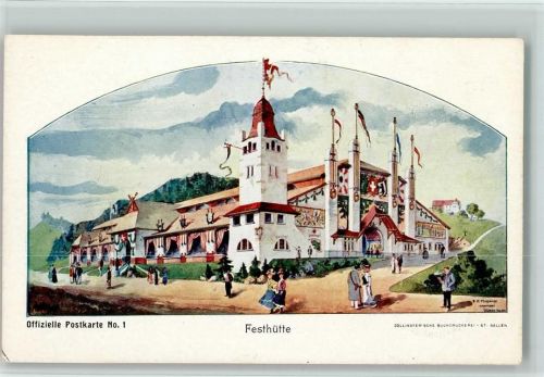 9000 St. Gallen S. Gallo 1904 - Offiz. Karte Nr. 1 - Festhütte, Schützenfest AK