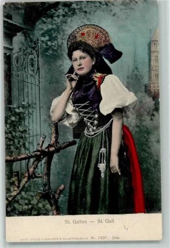 9000 St. Gallen S. Gallo - Trachtenfrau