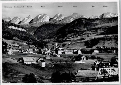 9650 Nesslau - Gesamtansicht, Churfirsten