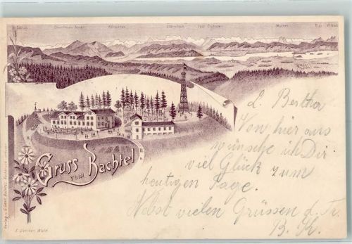 8340 Bachtel 1900 Lithographie