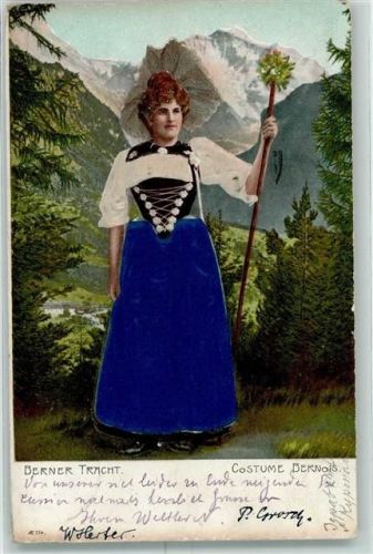 1904 AK mit Stoff Prägedruck AK