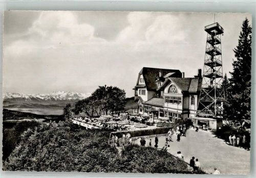 8143 Uetliberg Foto AK Gasthaus Uto-Kulm Aussichtsturm