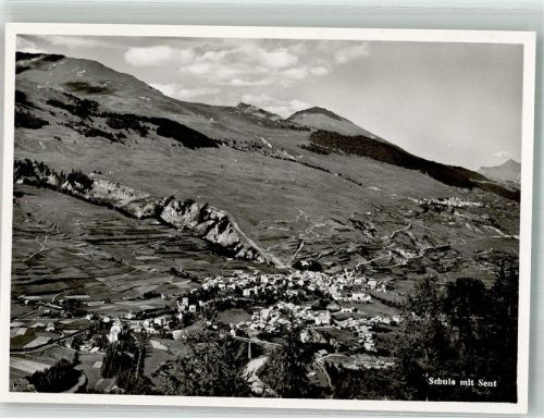 7550 Scuol Schuls Foto AK Sent