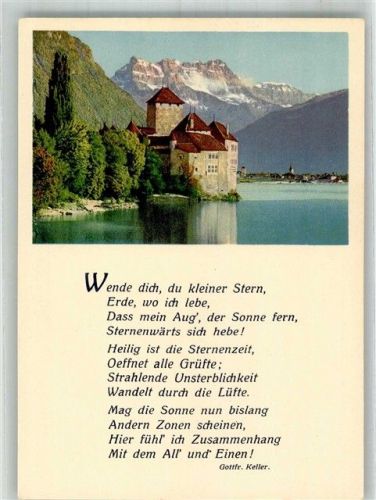 Chillon Chateau Foto AK Schloss