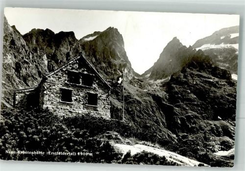 Kröntenhütte Foto AK Hüttenstempel