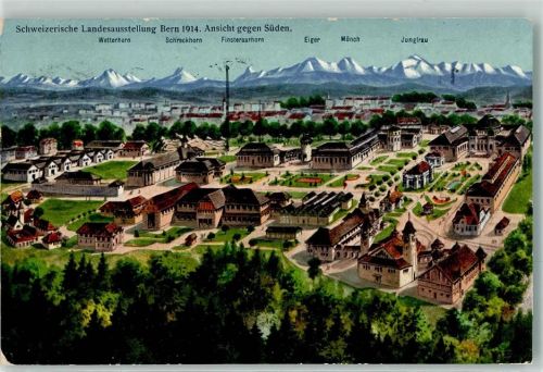 3000 Bern Berne Lithographie Landesausstellung 1914