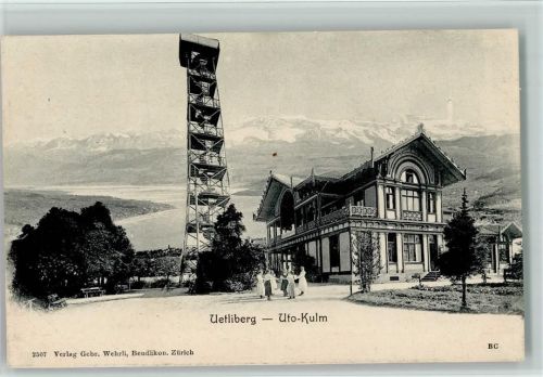 8143 Uetliberg - Restaurant Uto Kulm Aussichtsturm Ruhebänke